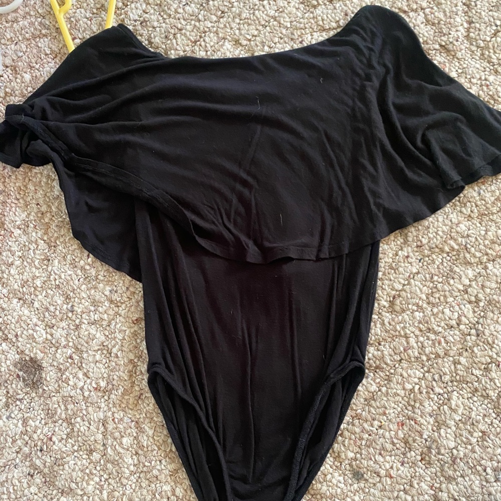 black off the shoulder bodysuit